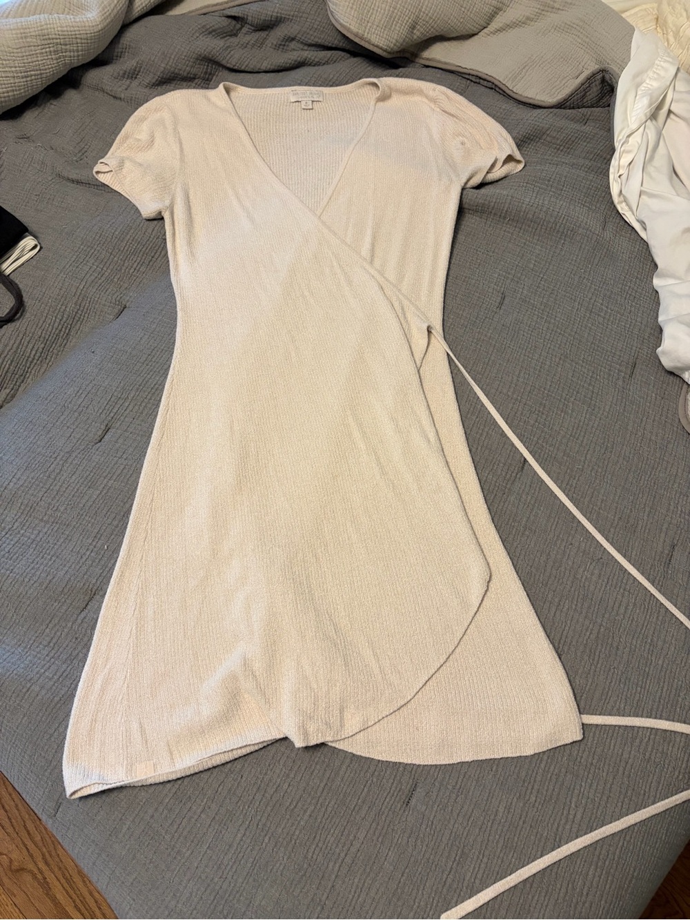 Barefoot Dreams Cozy Chic Ultra Lite: Cream Wrap Dress